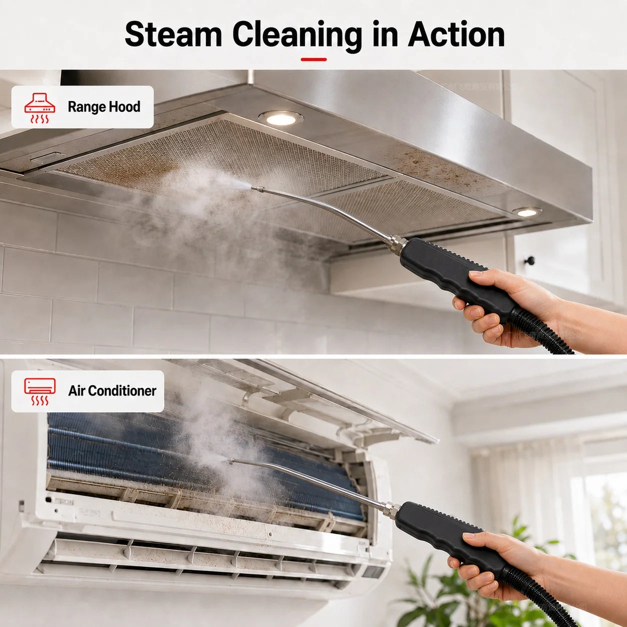 6-Speed Handheld Sanitizing High-Pressure Steam Cleaner With Brush Heads & Extended Hose For Large Capacity