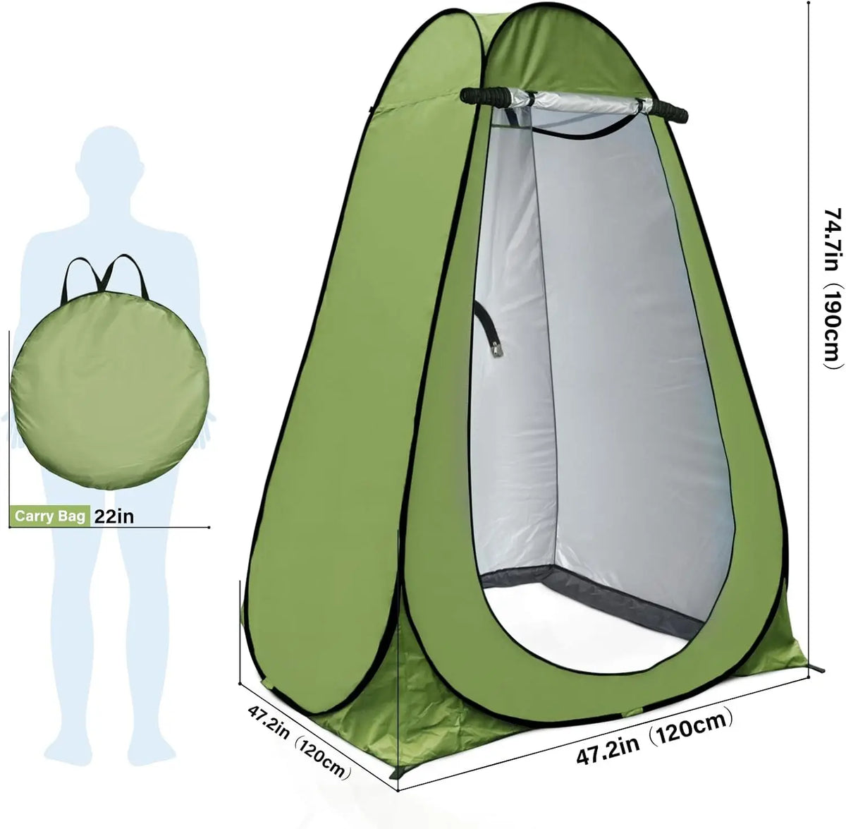 Blue  Pop Up Privacy Shower Tent