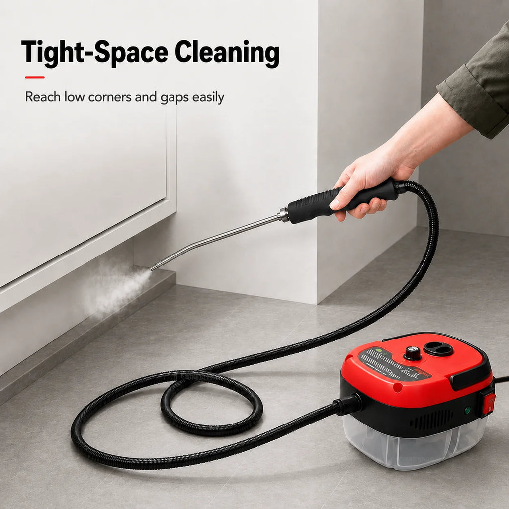 6-Speed Handheld Sanitizing High-Pressure Steam Cleaner With Brush Heads & Extended Hose For Large Capacity