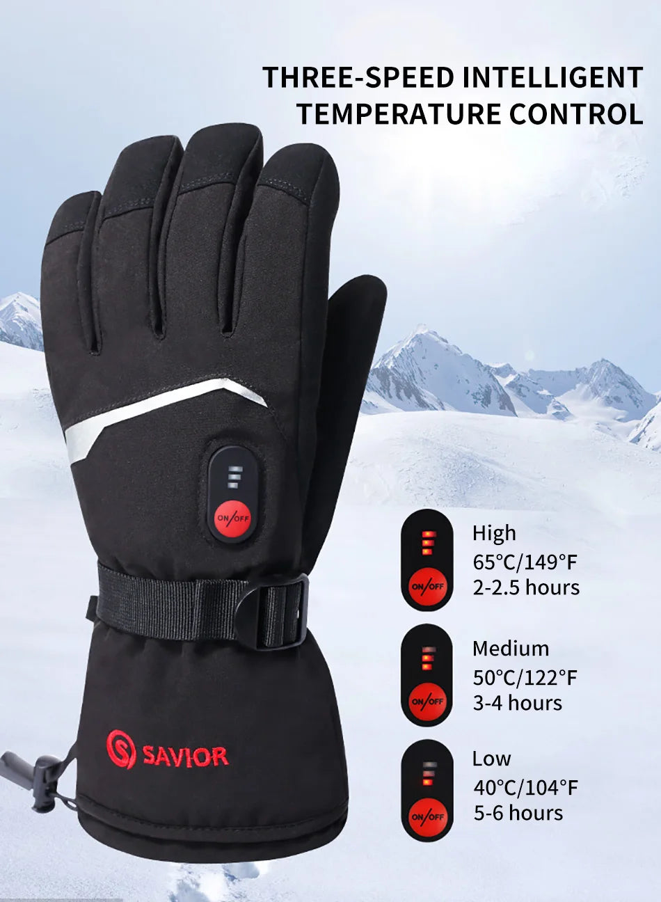7.4V Electric Rechargeable  heated Gloves Waterproof