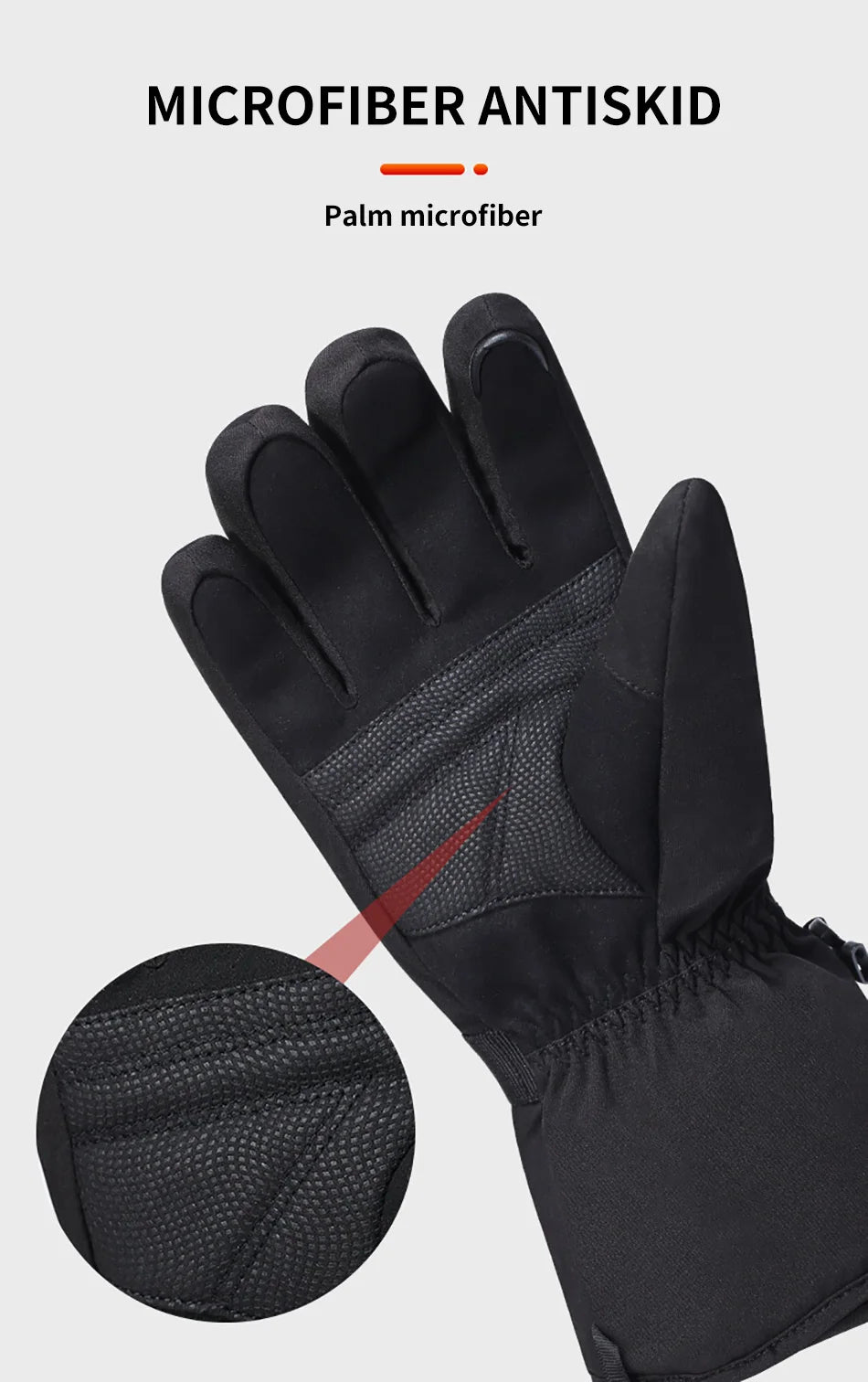 7.4V Electric Rechargeable  heated Gloves Waterproof