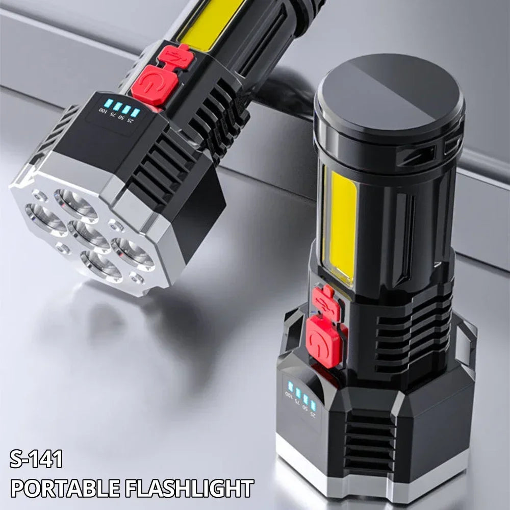 High Power Rechargeable 7 LED Flashlight