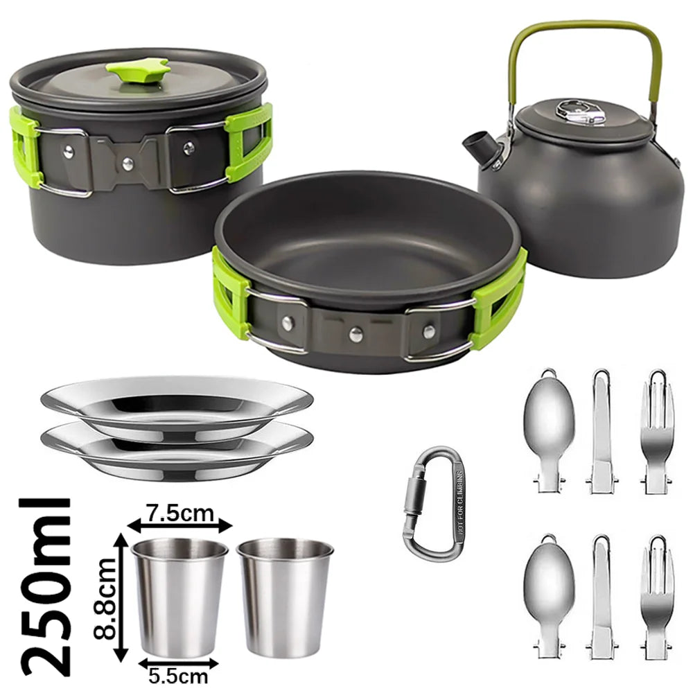 Camping Cookware Travel ware  For 2-3  Non-stick