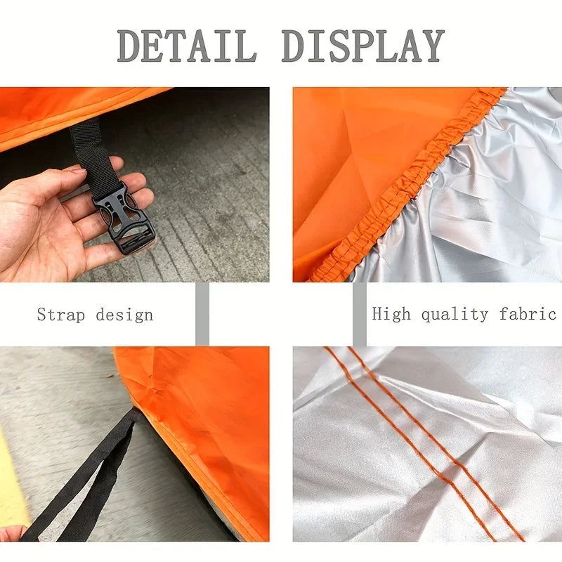Boat Cover Anti-UV Waterproof Outdoor Protection  Tear Proof Orange