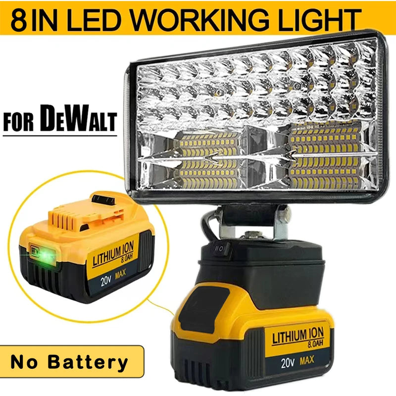 Outdoor Work Emergency Tool Light Fit Dewalt 18V