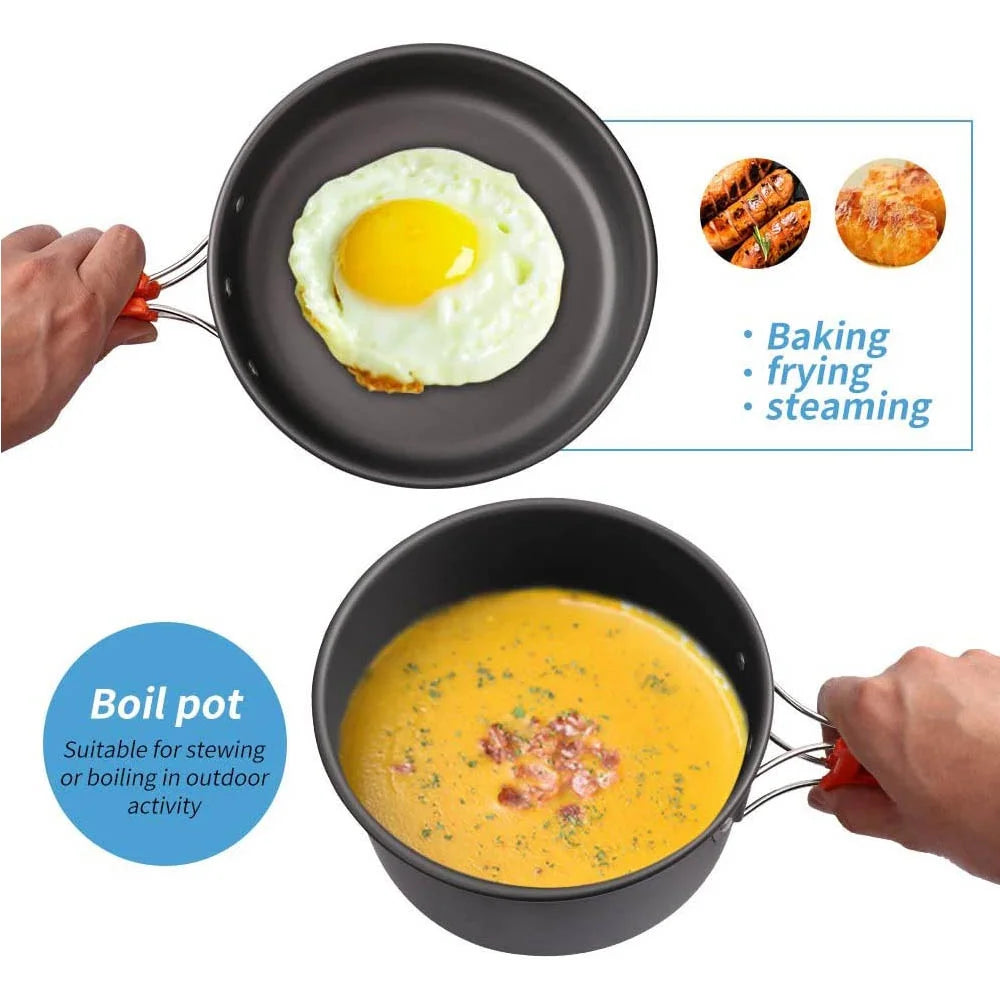 Camping Cookware Travel ware  For 2-3  Non-stick