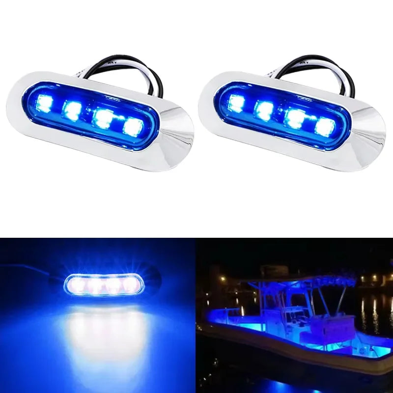 2-4Pcs 12V-24V  LED Boat Navigation Lights
