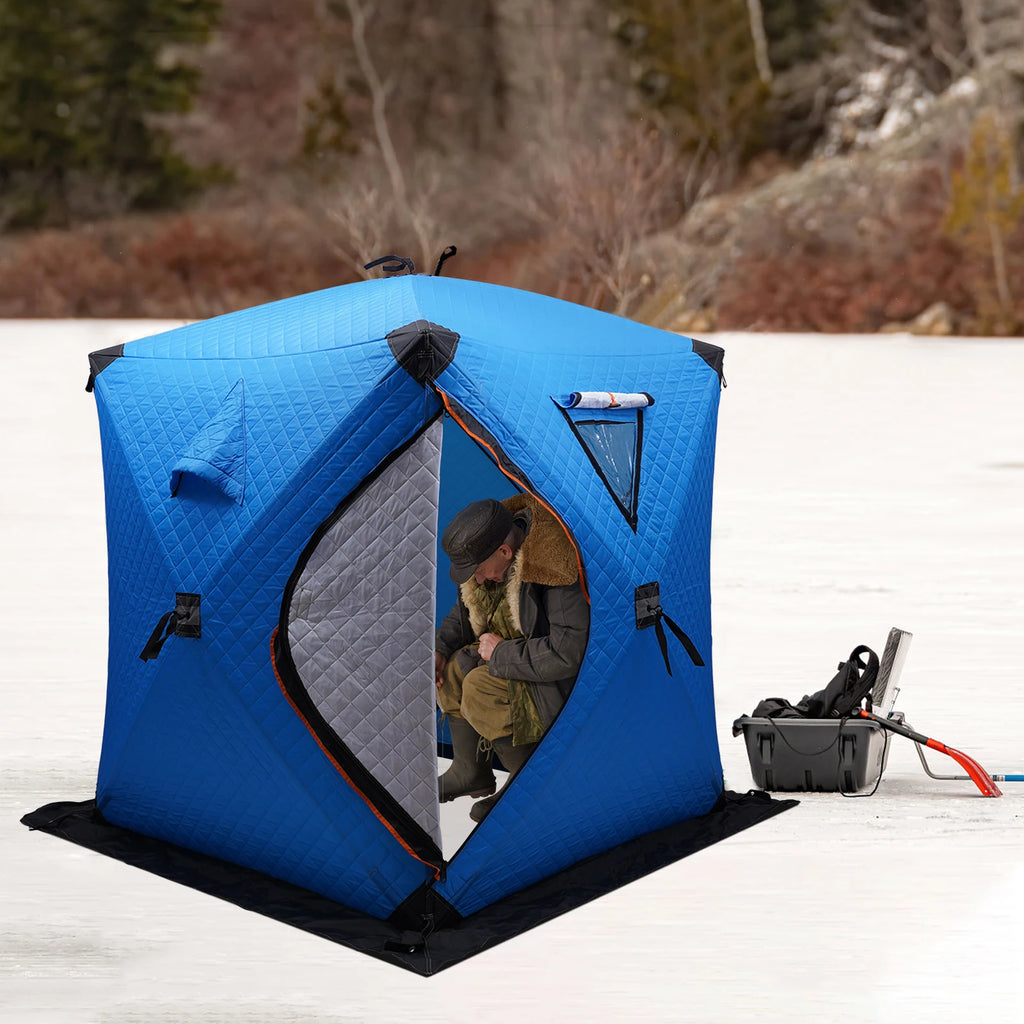 Orange/Blue/Red/Camouflage Ice Fishing Tent