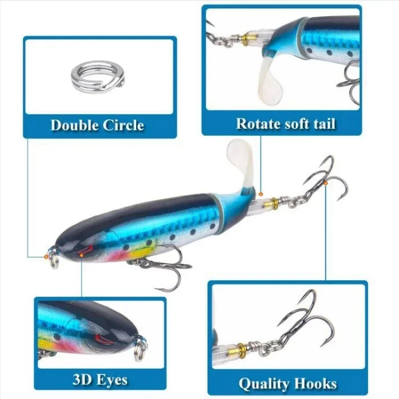 Popper Fishing Lure Set 11cm/14g Artificial  Bait