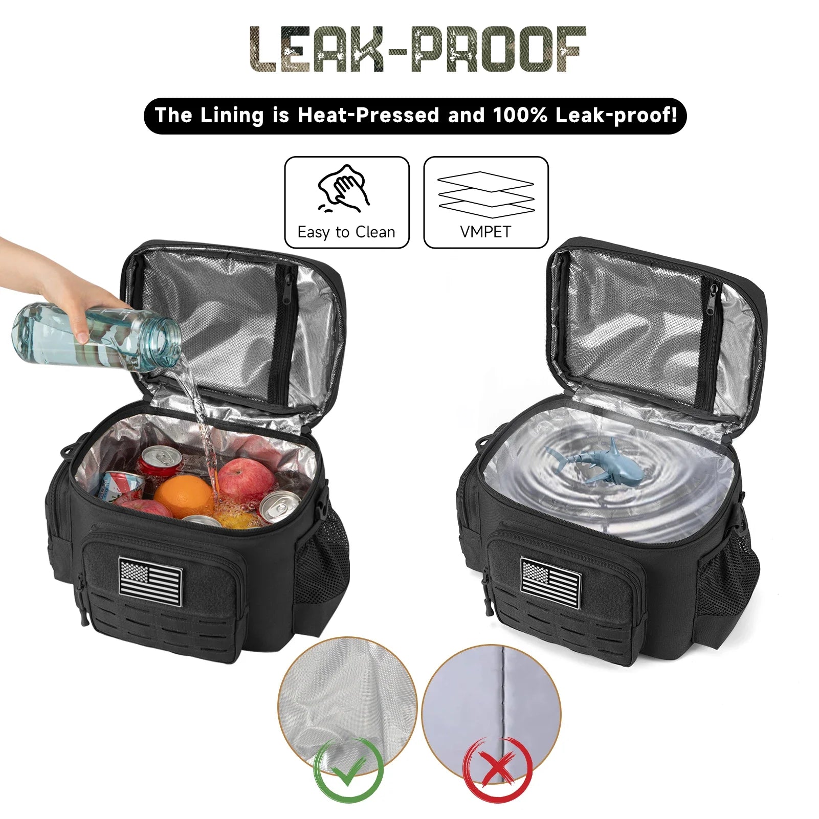 Cooler Bag   Leakproof Insulated  Meal Camping Picnic