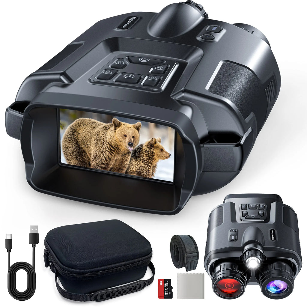 4K Night Vision Binoculars for Adults With Tactical Light,