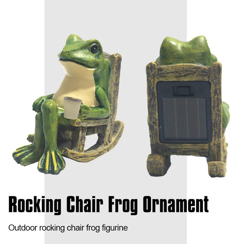 Decorative Frog Resin Solar Light  Perfect For Gardens, Courtyards,  Yard Decor