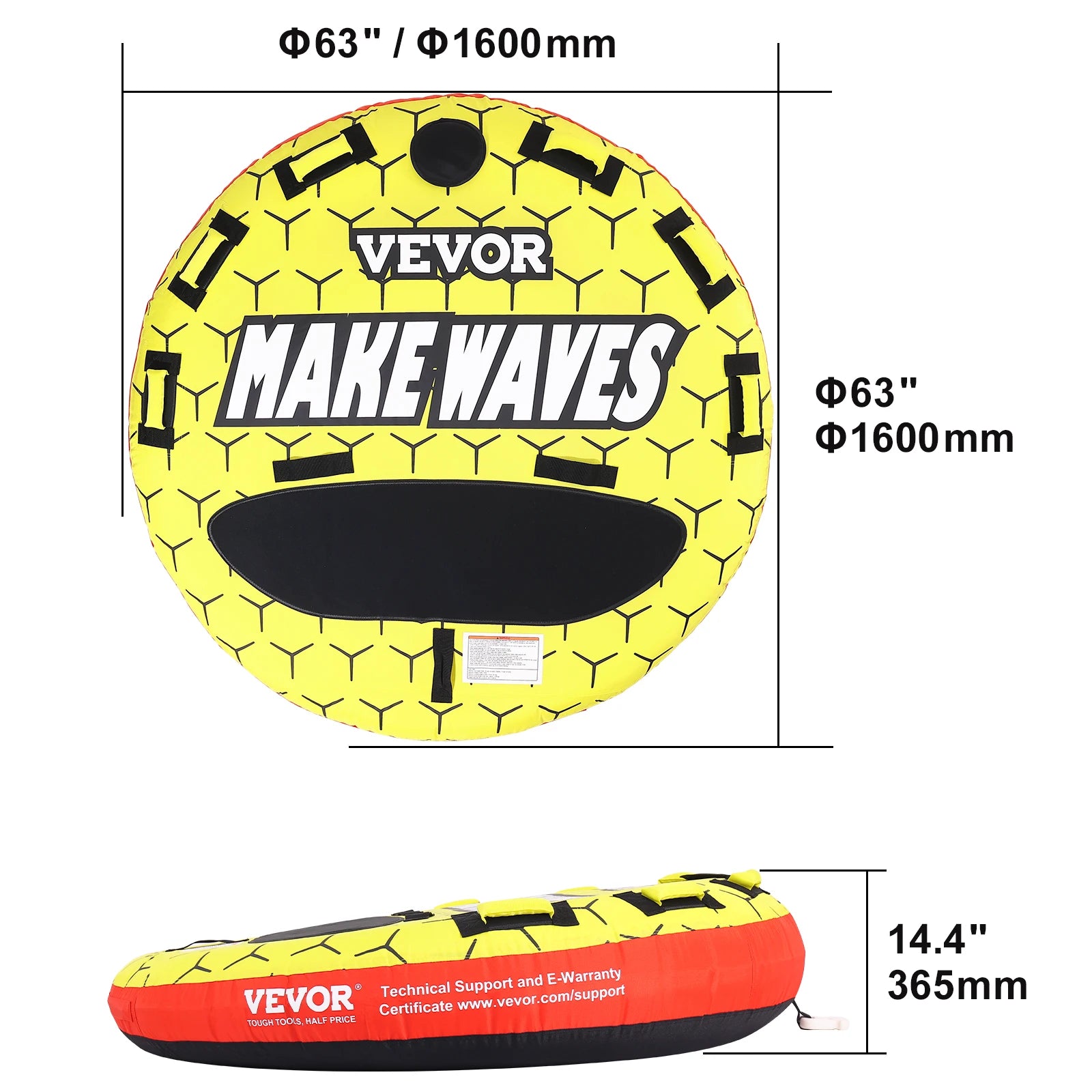 1-3 People Inflatable Towable Tube  for Boat