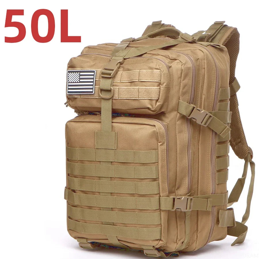 25L/50L  Nylon Waterproof  Backpack Outdoor Rucksacks