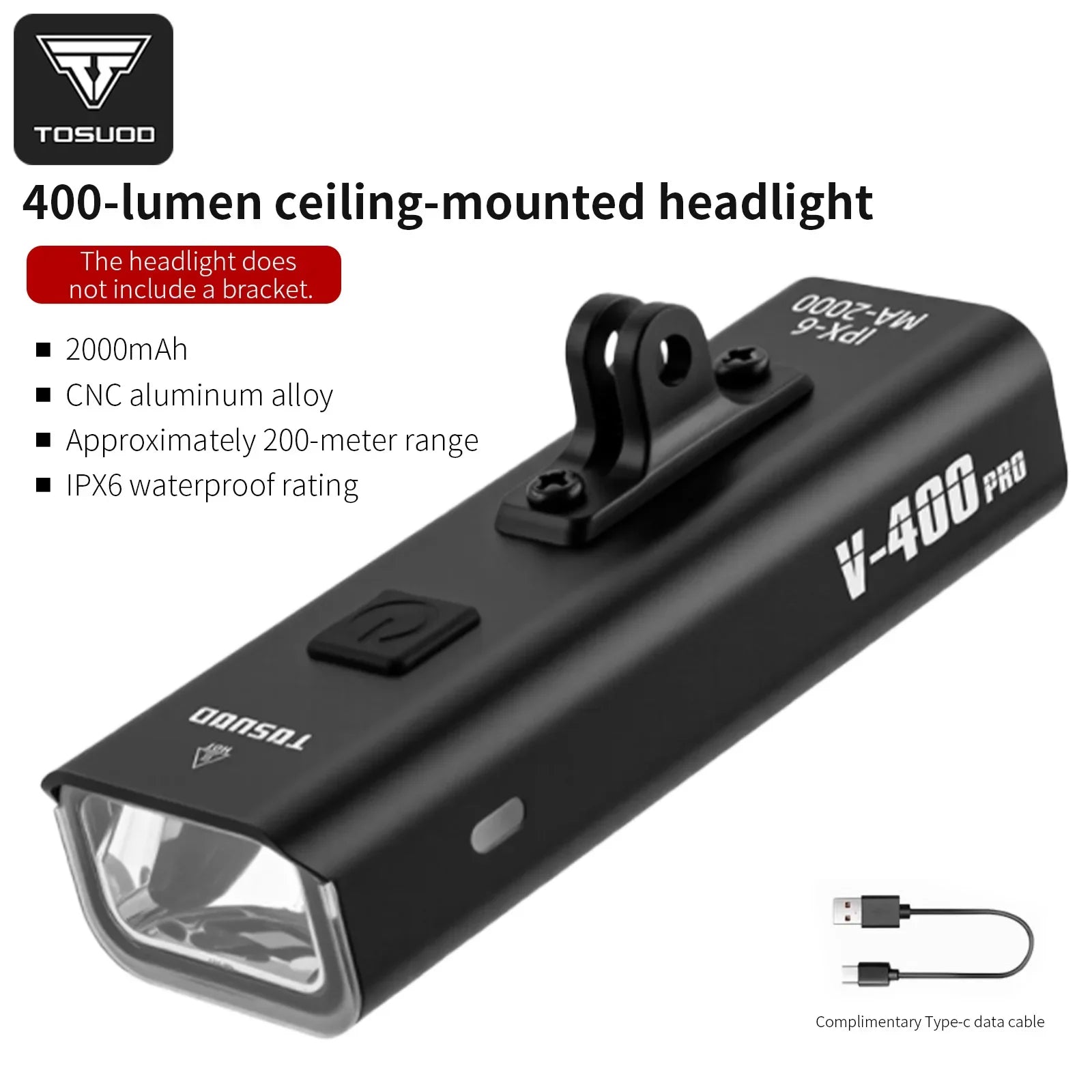 Mounted Bicycle Light With 1500 Lumens
