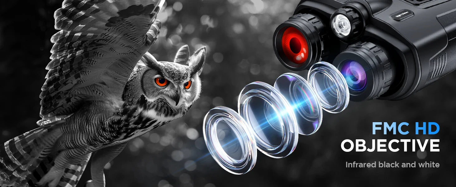 4K Night Vision Binoculars for Adults With Tactical Light,