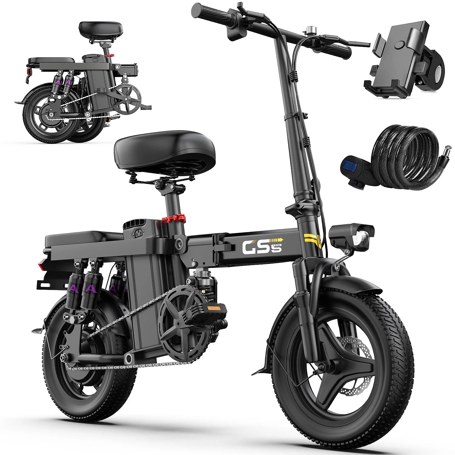EBike,30+MPH,740W Folding Electric Bike,35 Miles