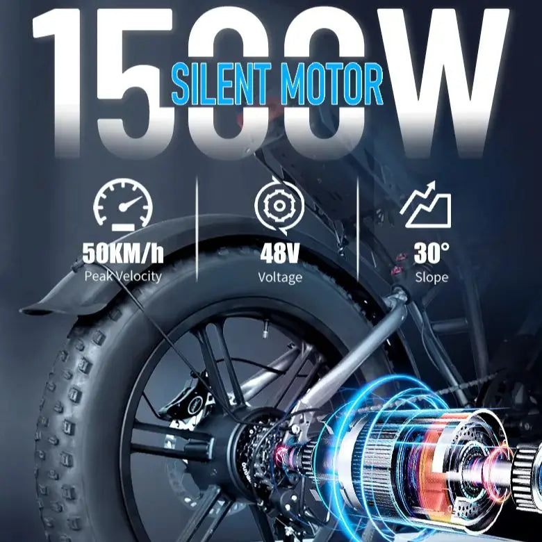 1500W Motor 48V Electric All-Terrain Motorcycle