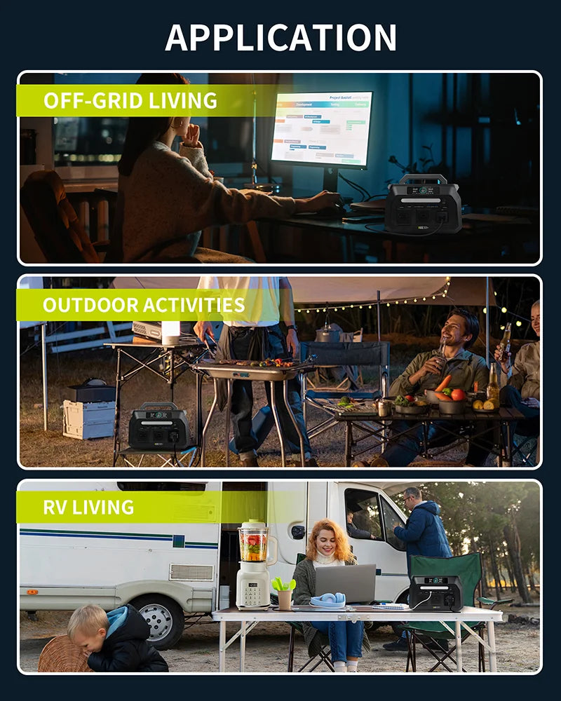 Quiet Solar Generator for Camping, Home Emergency, RV & Outdoor Travel