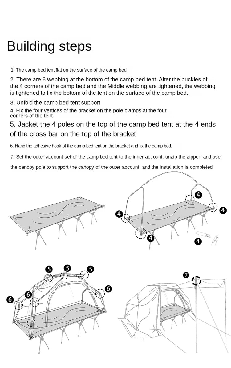 Single Person Camping Cot Tent