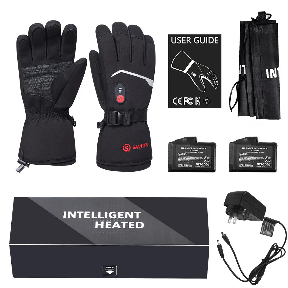 7.4V Electric Rechargeable  heated Gloves Waterproof