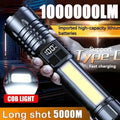 Super Bright COB LED Flashlight With Side Light