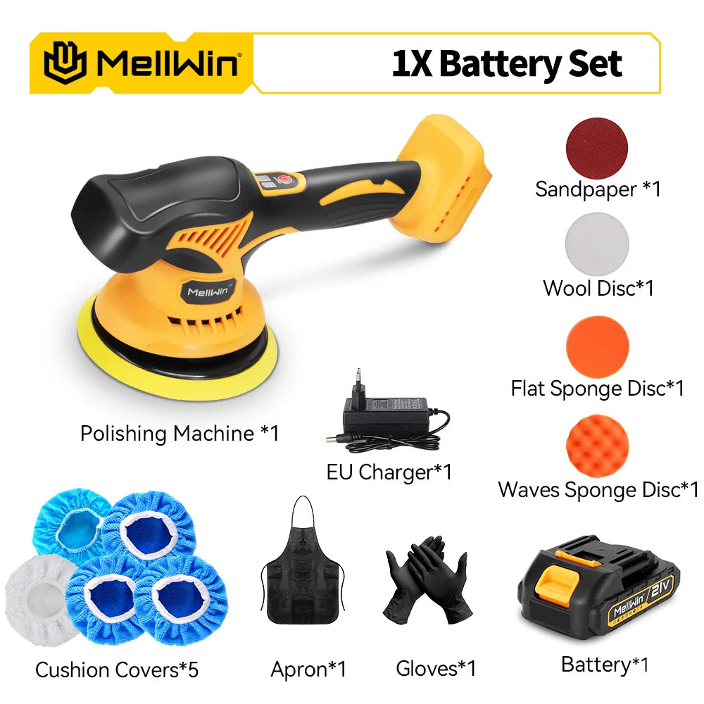 Digital Display Cordless Electric Polishing Waxing Sanding Machine