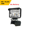 Outdoor Work Emergency Tool Light Fit Dewalt 18V