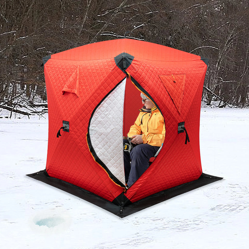 Orange/Blue/Red/Camouflage Ice Fishing Tent