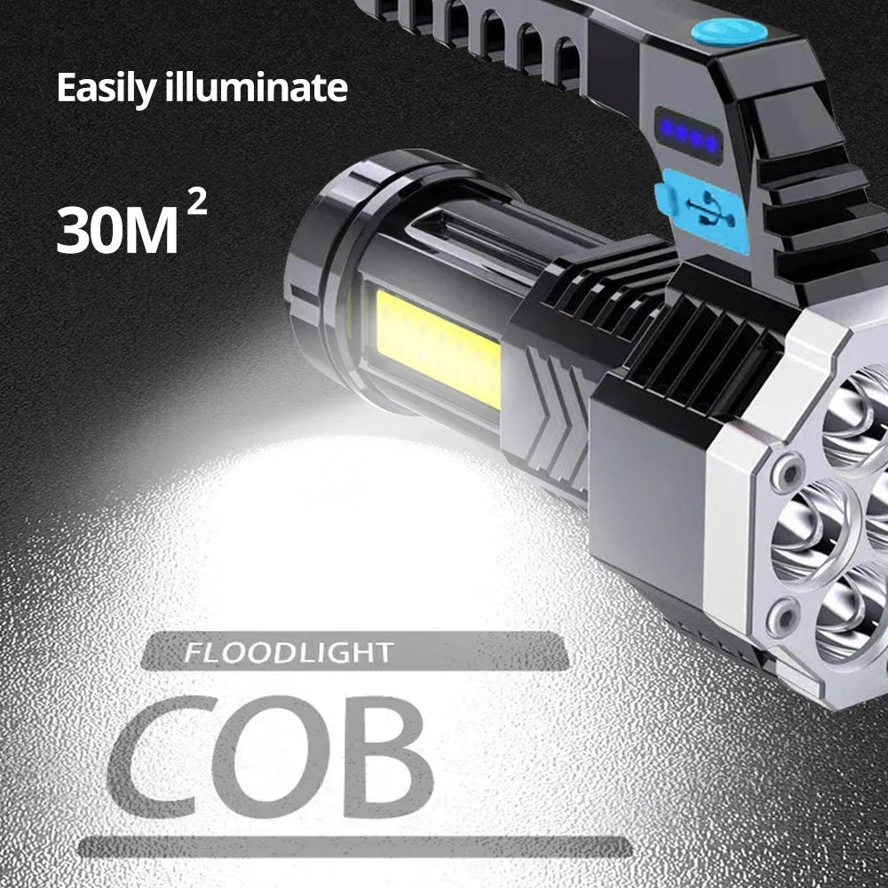 High Power Rechargeable 7 LED Flashlight