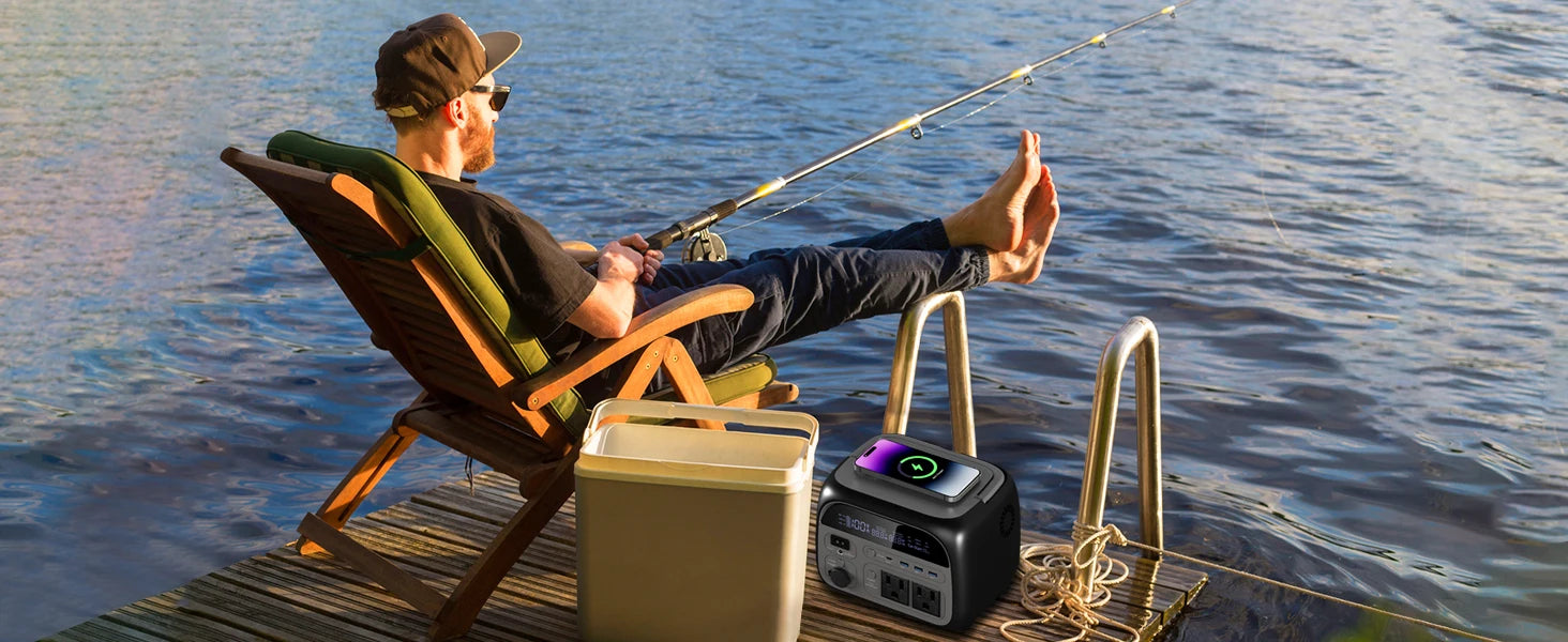 500W Portable Power Station 345.6Wh Solar Generator