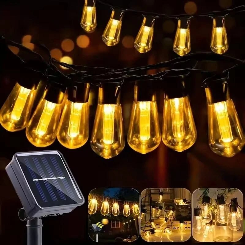 1PC Solar  Party Retro Decoration String Lights
