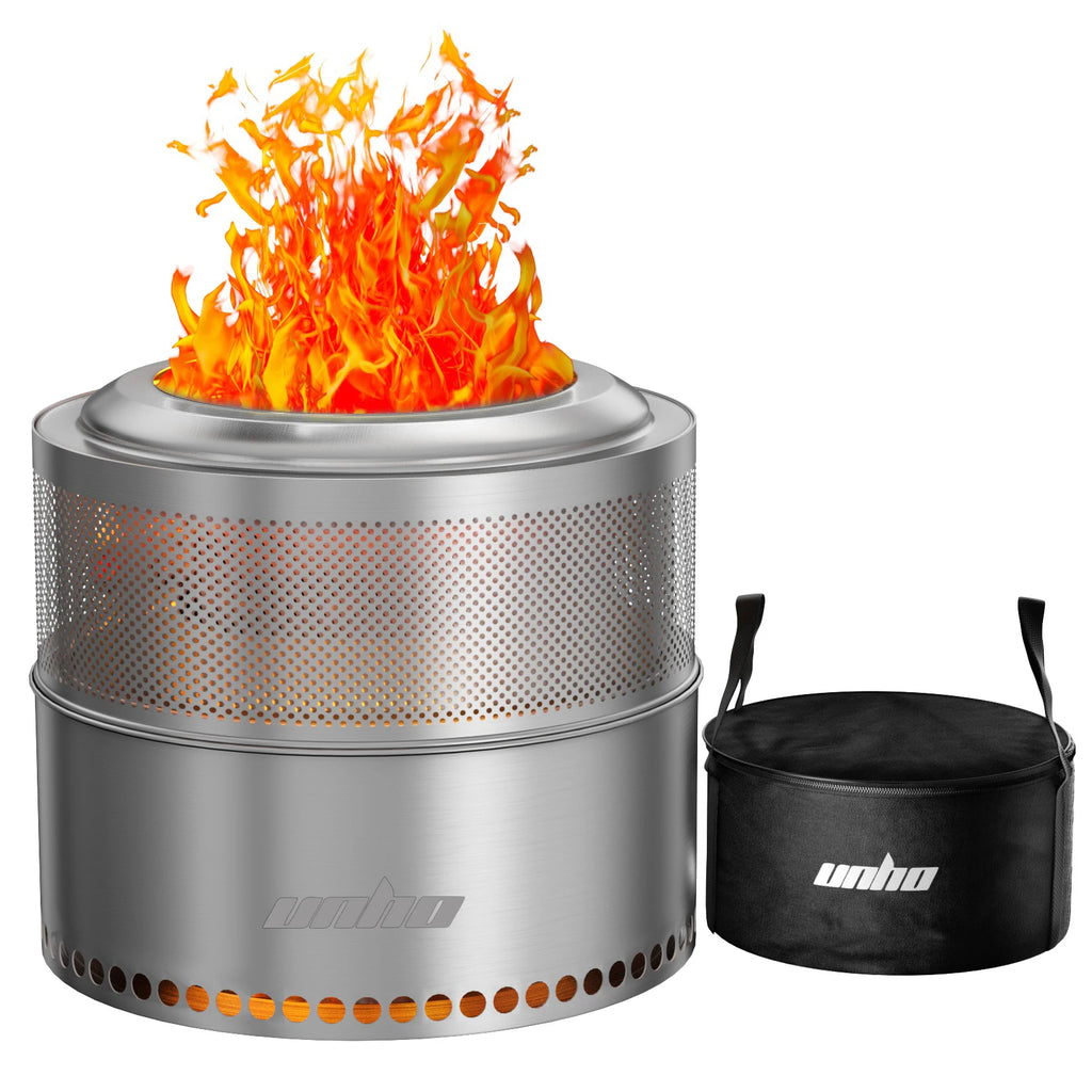 Wood Burning Stainless Steel Smokeless Fire Pit
