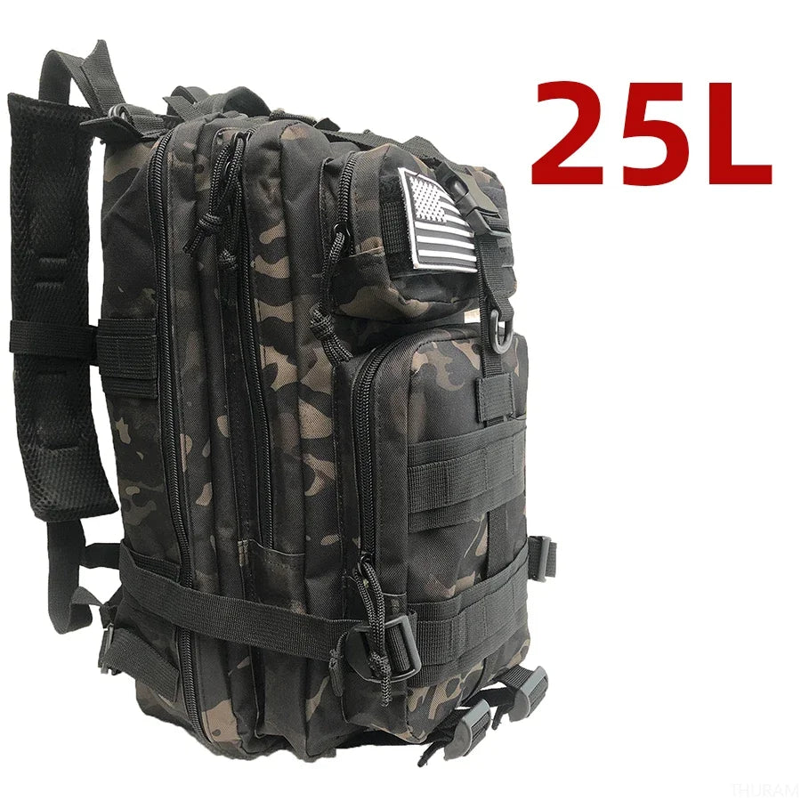 25L/50L  Nylon Waterproof  Backpack Outdoor Rucksacks