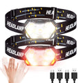 Headlamp USB Rechargeable Motion Sensor Headlight