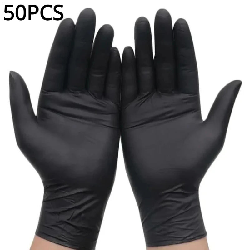 100/50/20PCS Black Nitrile Gloves Thickened Disposable Gloves
