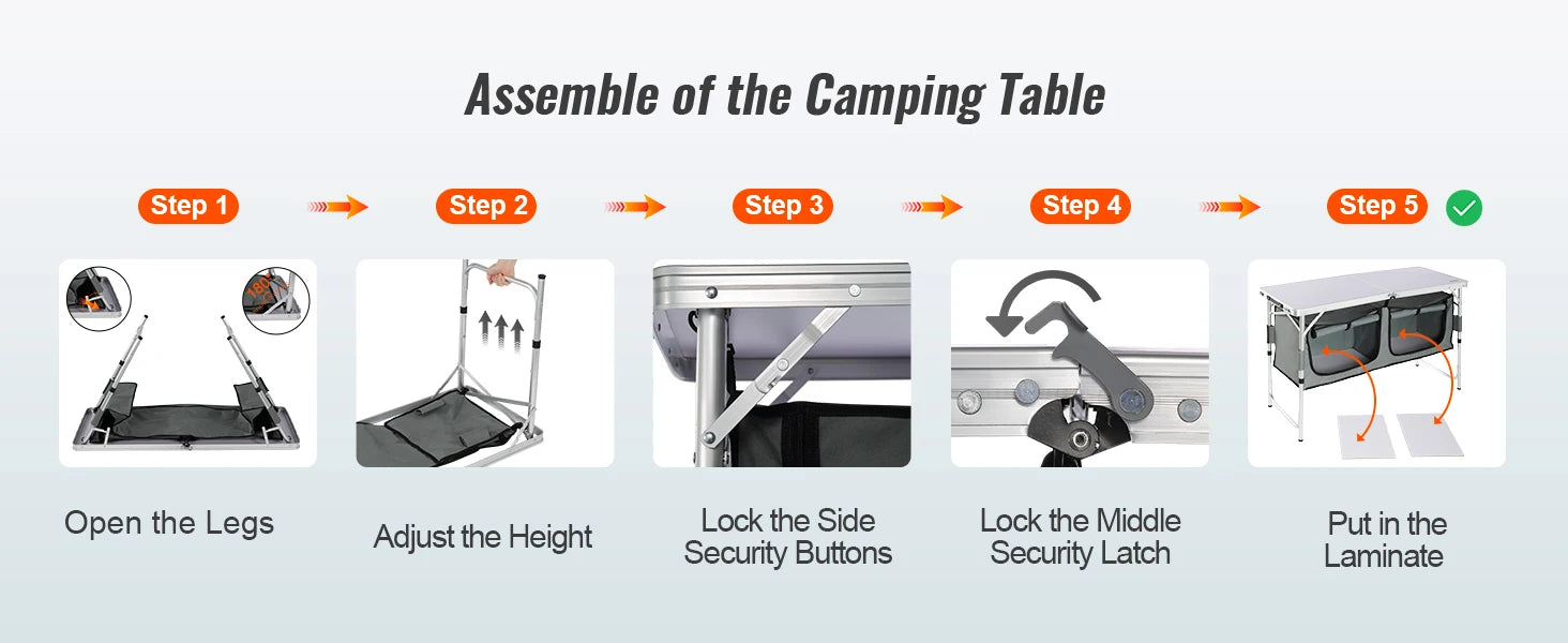 Kitchen Quick set-up Folding Camping Table
