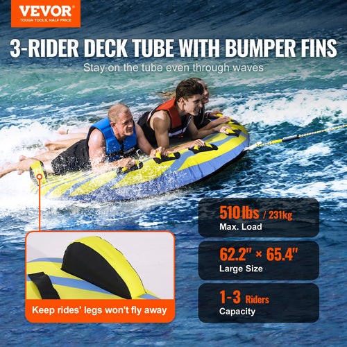 1-3 People Inflatable Towable Tube  for Boat