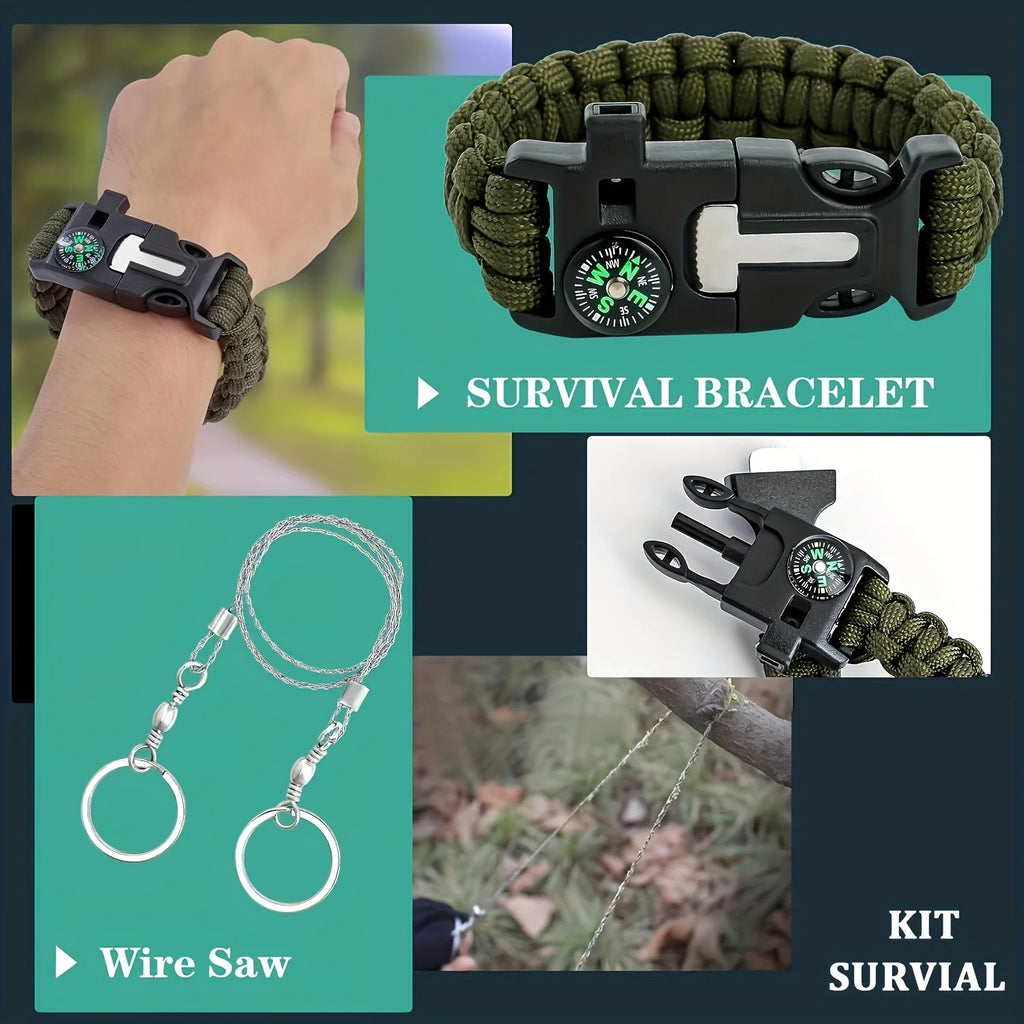 Survival Gear Kit, 20-in-1 Emergency Survival  kit