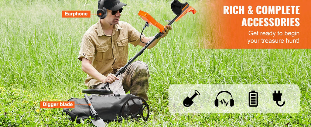Professional Rechargeable Metal Detector for Treasure Hunting
