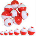 10Pcs Fishing Bobbers  Red/white Slip Bobbers