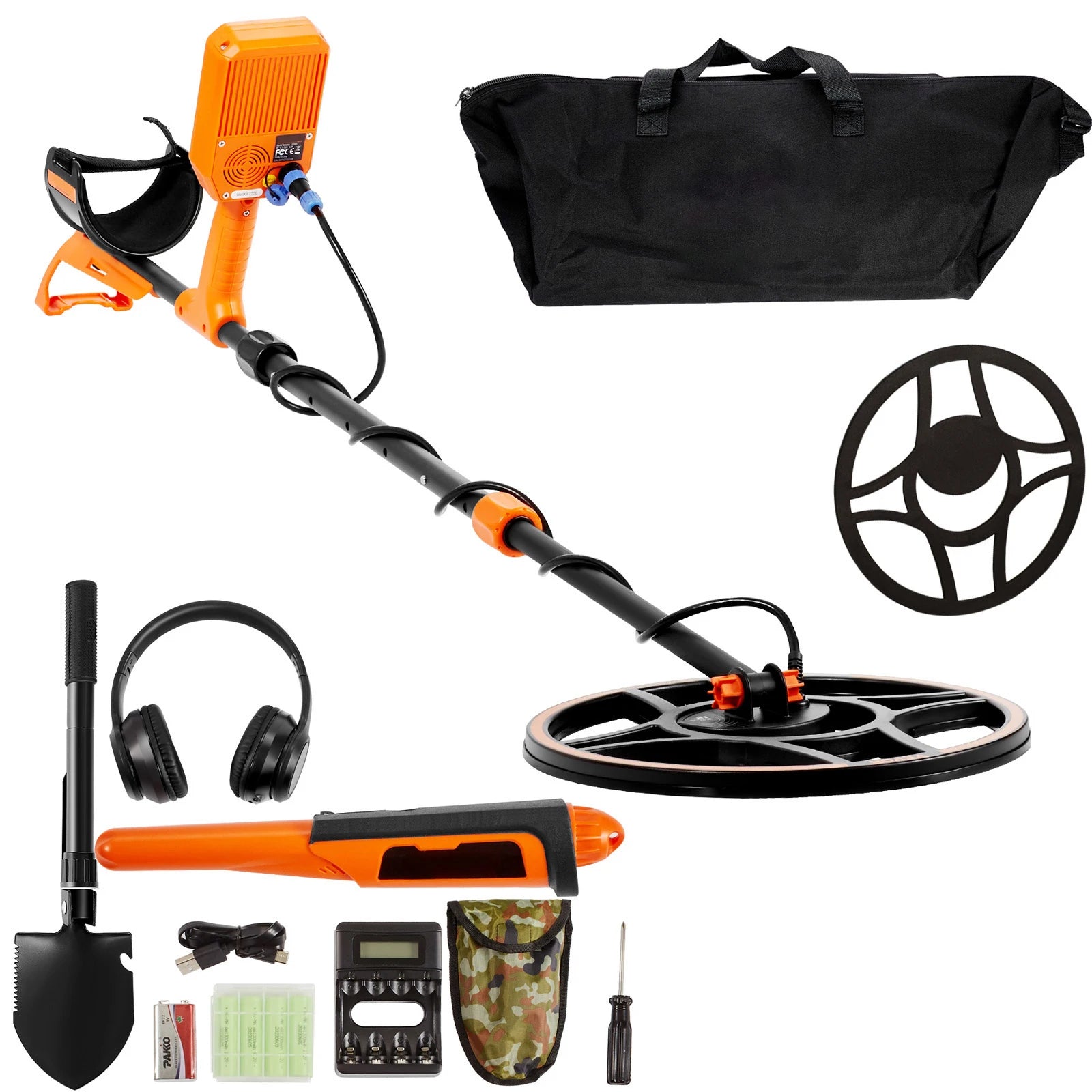 Professional Rechargeable Metal Detector for Treasure Hunting