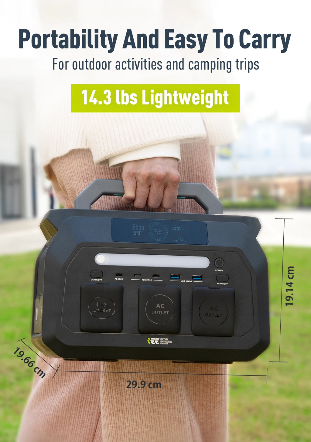 Quiet Solar Generator for Camping, Home Emergency, RV & Outdoor Travel