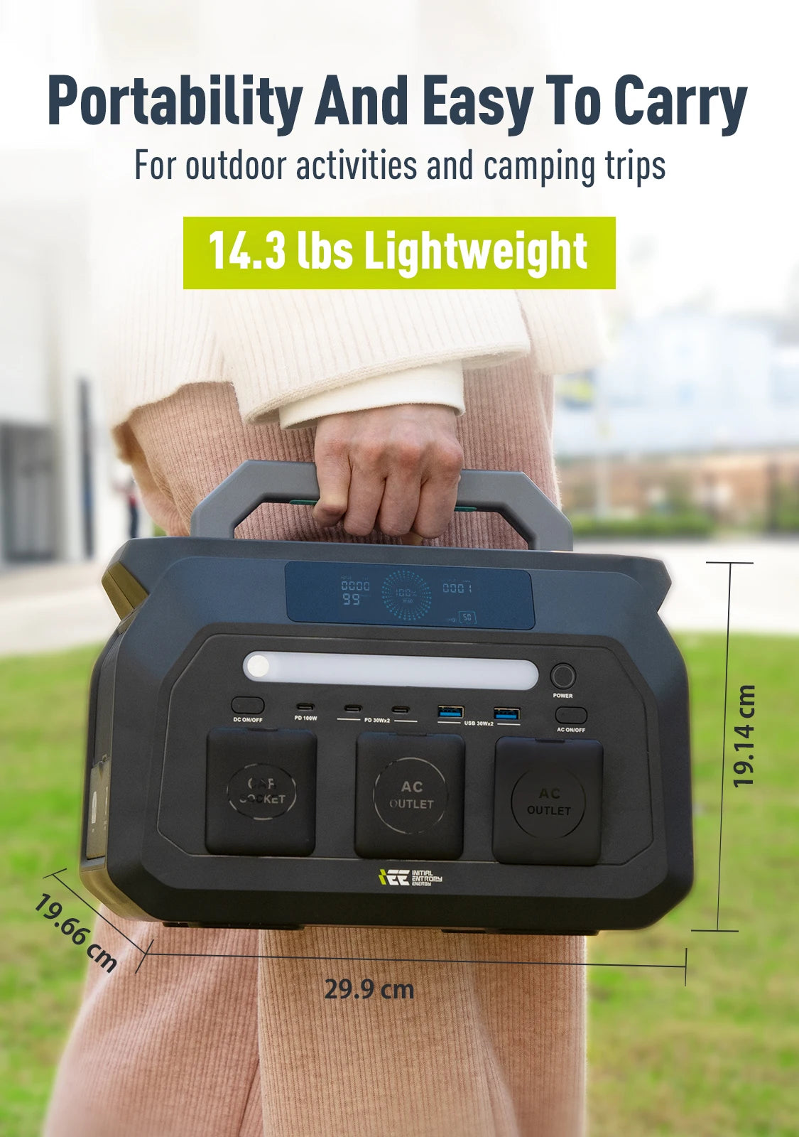 Quiet Solar Generator for Camping, Home Emergency, RV & Outdoor Travel