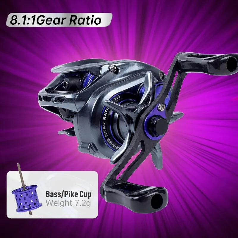 Kingdom Baitcasting Fishing Reel 135g Ultra Light