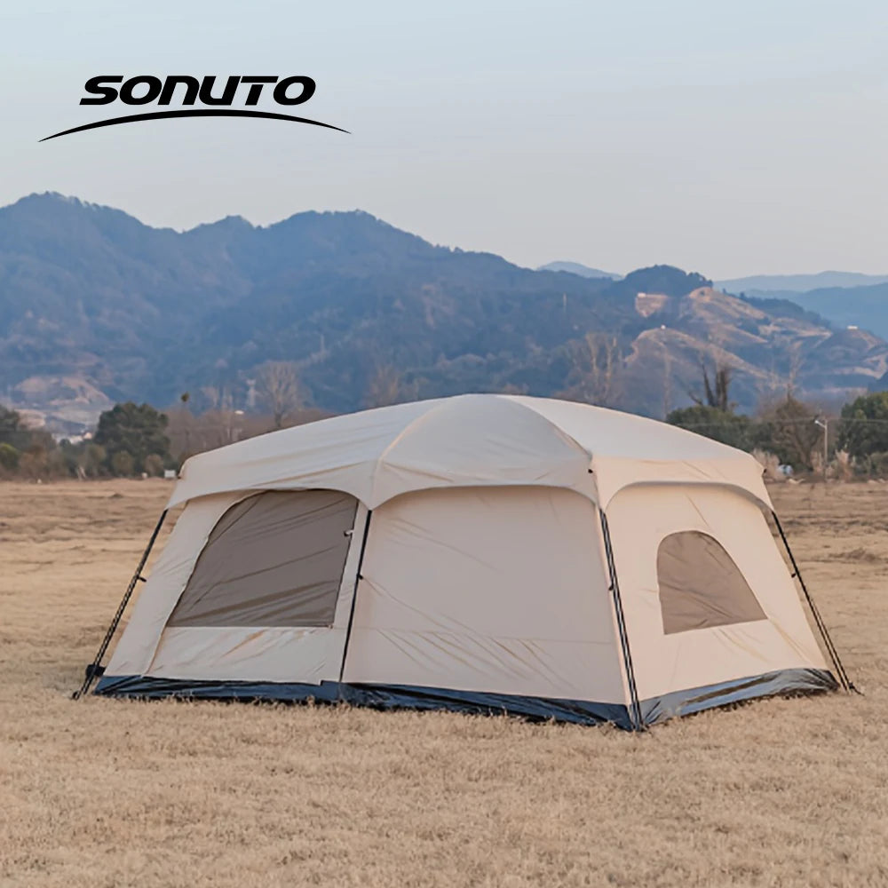 Tent outdoor camping overnight two-bedroom