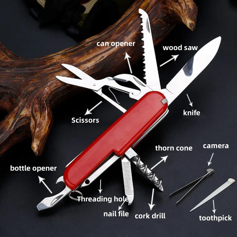 Swiss Folding Knife Stainless Steel  Survival Knife