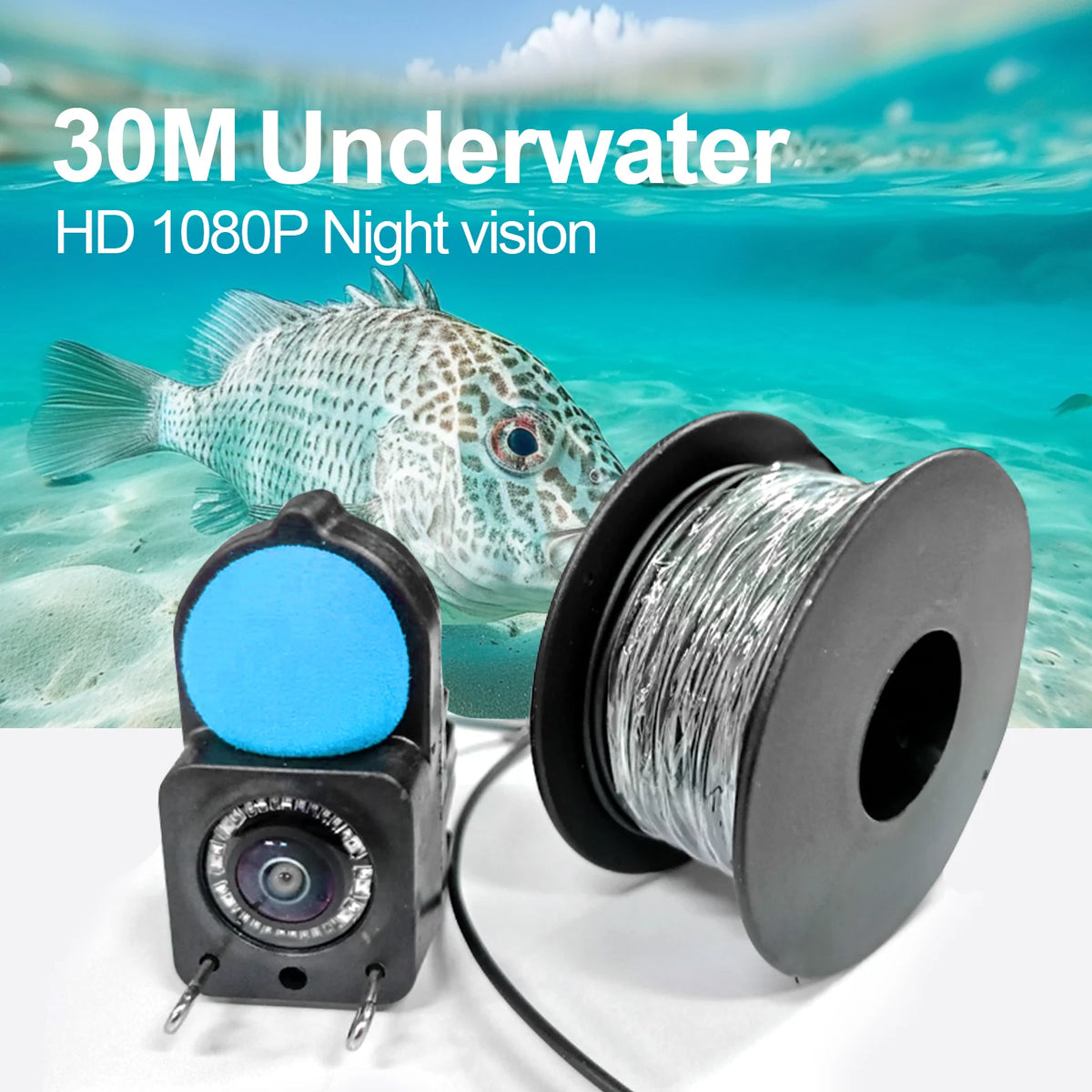 Ice Fishing Camera 1080P HD Infrared Night Vision Portable Underwater for Winter Lake  Fishing
