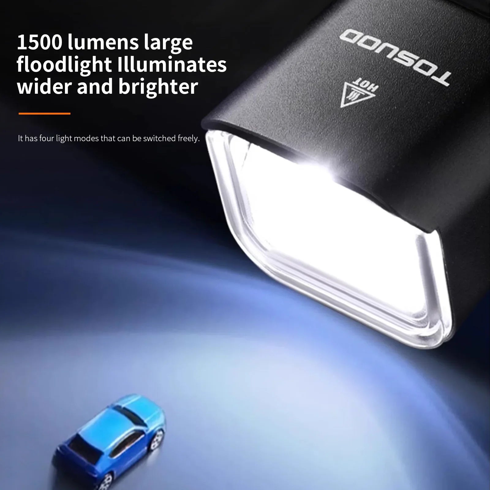 Mounted Bicycle Light With 1500 Lumens