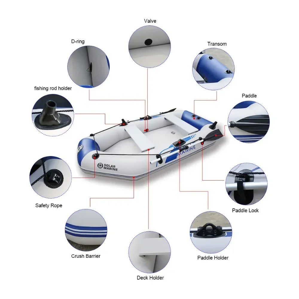 1.75-3.3m  Inflatable Boat with Slats Bottom for 1~6 Persons